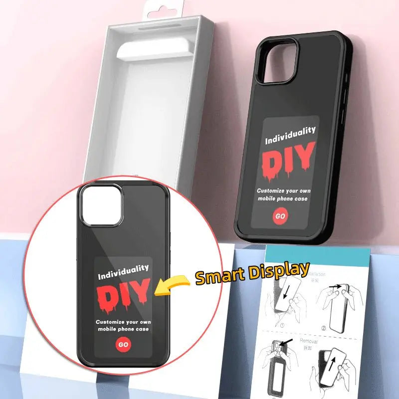 DIY E-Ink Display iPhone Case  Customizable Screen & MagSafe Support