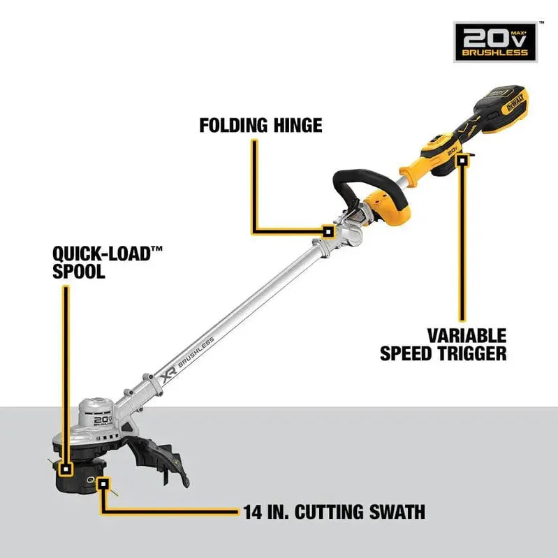 DEWALT 20V MAX Cordless String Trimmer and Leaf Blower 2-in-1 Combo Kit