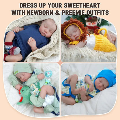 Lifelike 20″ Reborn Baby Boy Doll  Realistic Vinyl, Soft Body with Outfit & Toy Gift Set