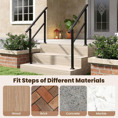 Compact Outdoor Metal Handrail for 03 Steps