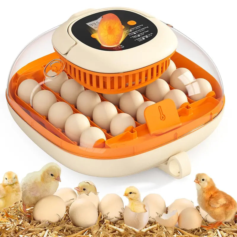 2024 Upgraded 25-Egg Incubator  Automatic Turner with Humidity Control, Thermometer & Clear-View Candler