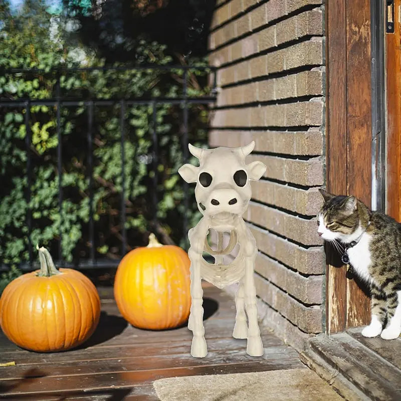 2023 Cow Skeleton Prop  Realistic Halloween Yard Decoration