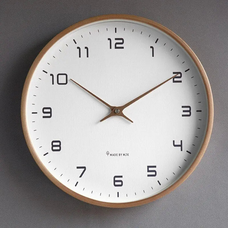 Nordic Wall Clock  Clean Analog Timepiece for Modern Interiors