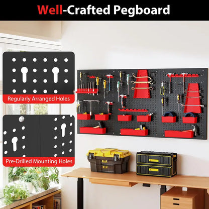 Heavy-Duty Utility Tool Storage Board  Modular Garage & Workshop Organizer Kit