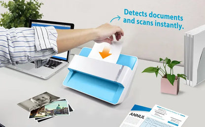 Plustek Photo Scanner, 4 6 Photo in 2sec, Auto Crop and Deskew CCD Sensor