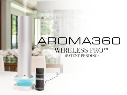 Wireless Pro Portable Essential Oil Diffuser, Midnight Black  Cordless, Covers 600 sq ft, Remote Controlled  Ideal for Home & Office Aromatherapy