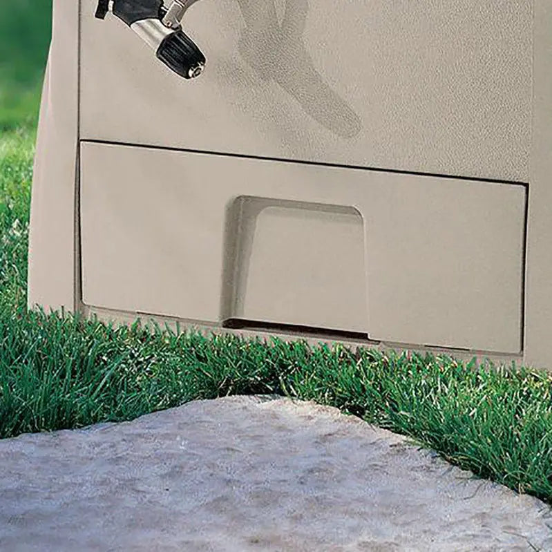 Suncast Powerwind Auto-Rewind 100-Foot Hose Reel  Light Taupe Smart Retraction System