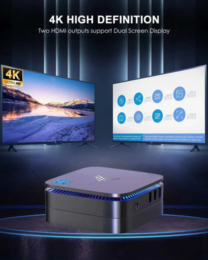 Kamrui AK1 Pro Mini PC  AMD Ryzen 7, 12GB DDR5 RAM, 256GB PCIe SSD, 4K Dual Display Support