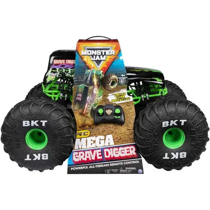 Monster Jam Mega Grave Digger RC Truck  1:6 Scale, All-Terrain Monster Vehicle
