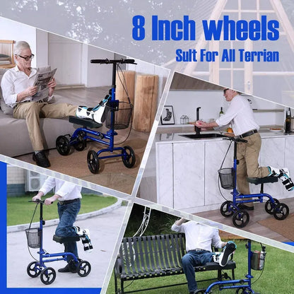 RINKMO Lightweight Steerable Knee Scooter  Budget-Friendly Mobility Walker