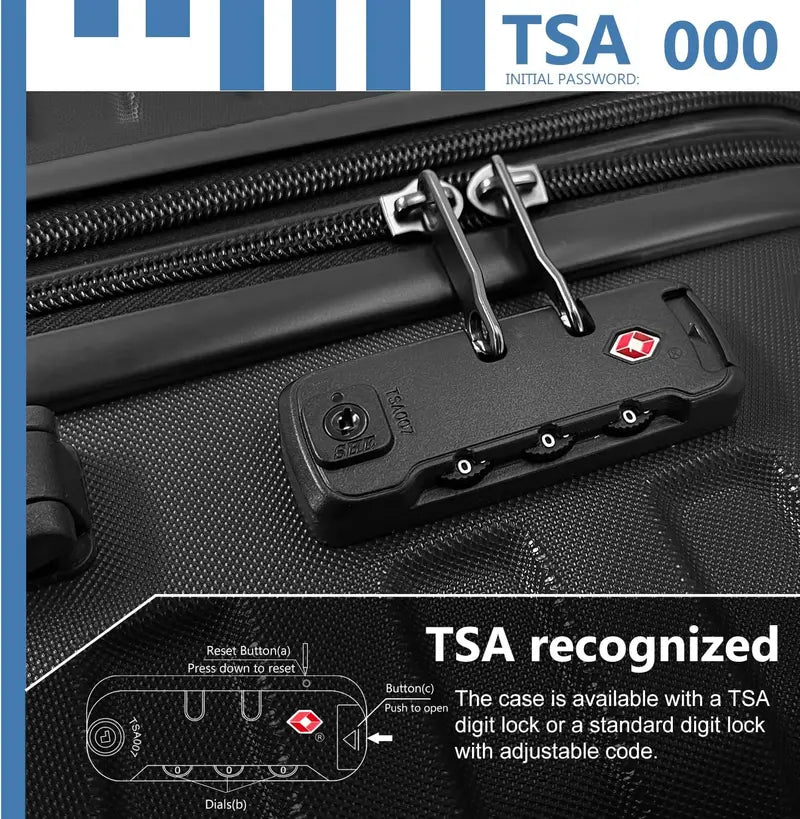 6-Piece Lightweight Expandable Hardshell Luggage Set  TSA-Approved Carry-On & Checked Suitcases with Spinner Wheels