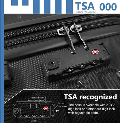 6-Piece Lightweight Expandable Hardshell Luggage Set  TSA-Approved Carry-On & Checked Suitcases with Spinner Wheels
