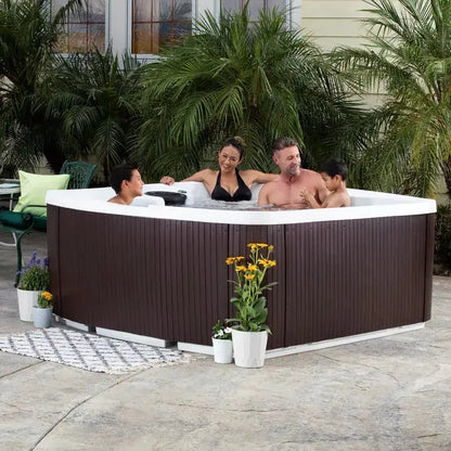 Lifesmart Leganza 6-Person Hot Tub — Rectangular 90-Jet Spa with Ozonator Sanitization