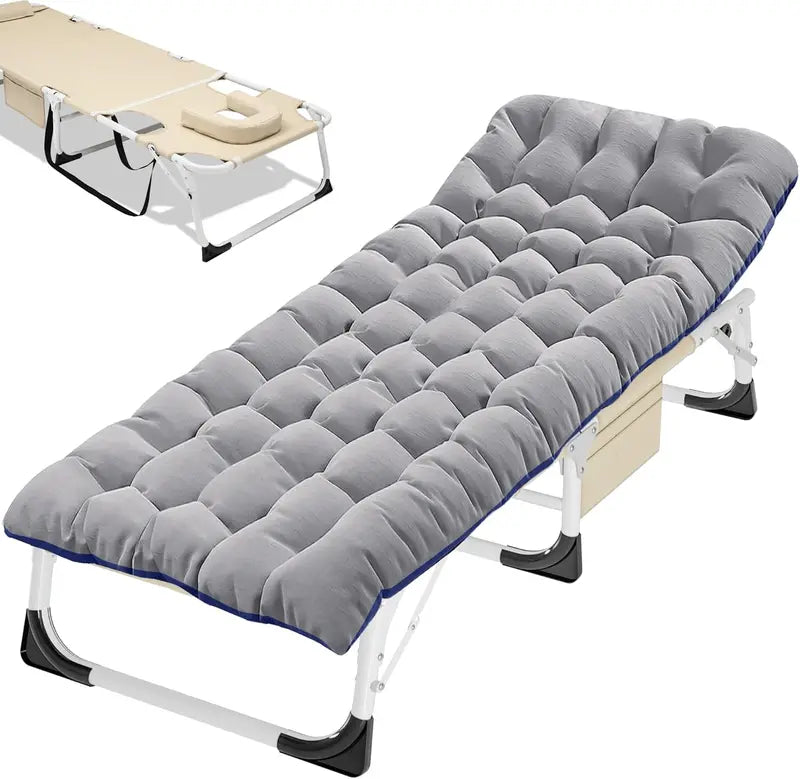 Extra-Strength Folding Cot with Removable Padded Mattress  Supports Up to 900 lbs