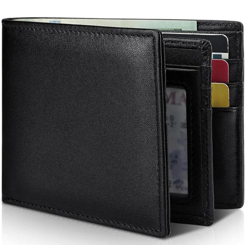 RFID-Blocking Bifold Wallet for Men  Slim &amp; Secure Card Storage