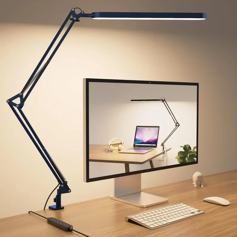Adjustable LED Desk Lamp for Home Office  5 Color Temperatures & 11-Step Dimming