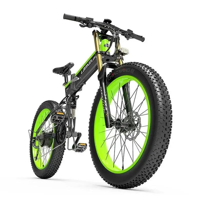 Lankeleisi XT750 Plus Fat Tire E-MTB: 1000W Motor, 26-Inch Wheels, Dual Crown Fork & Foldable Frame