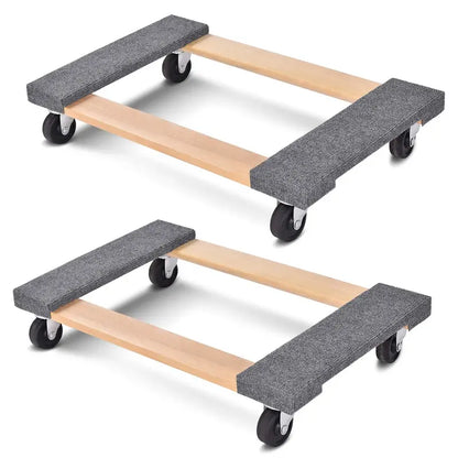 Heavy-Duty Moving Dolly  30″x18″ Carpet-Edged Furniture Transport Cart