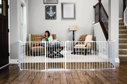 Regalo Super-Wide 192-Inch Adjustable Safety Gate &amp; Convertible Play Yard
