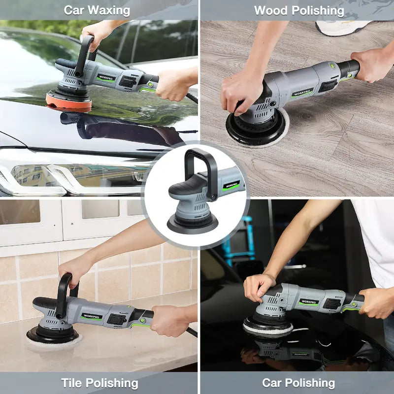WORKPRO 6-Inch 1080W Dual-Action Buffer Polisher Kit