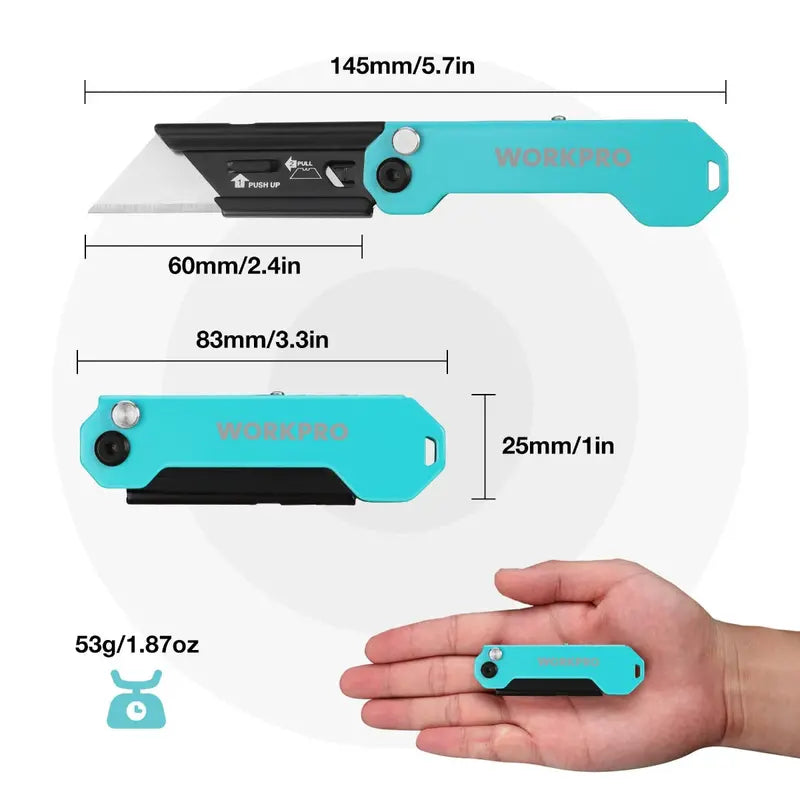 WORKPRO Compact EDC Folding Utility Knife (2-Pack)  Portable & Reliable