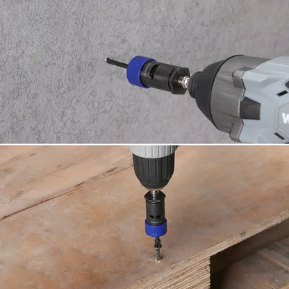 WORKPRO Drywall Screw Setter & Extractor — Universal 1/4″ Impact Bit Holder for Standard Drivers