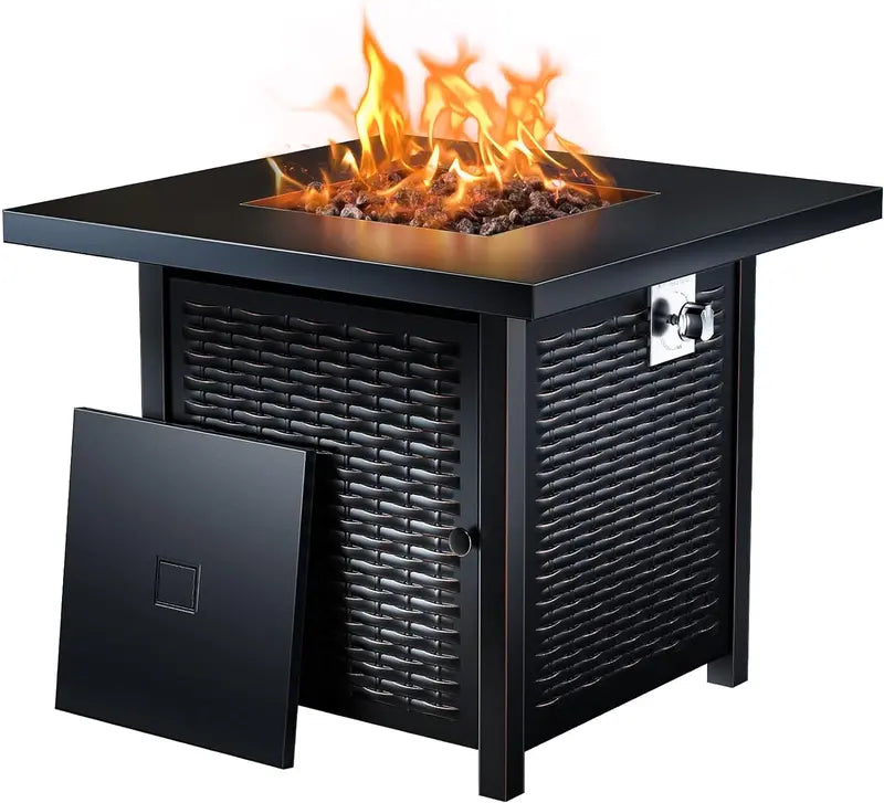50,000 BTU Propane Fire Pit Table  Modern Gas-Powered Outdoor Heat & Ambiance