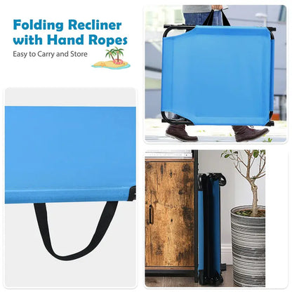 All-Terrain Folding Lounge Chair  Ideal for Beaches, Poolsides, Balconies & Patios
