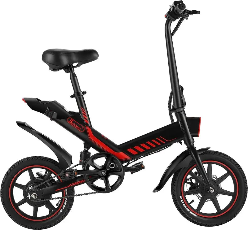 Sailnovo 14″ Folding Electric Bike  Lightweight E-Bike for Adults & Teens with Integrated Lithium Battery