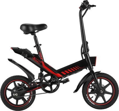 Sailnovo 14″ Folding Electric Bike  Lightweight E-Bike for Adults & Teens with Integrated Lithium Battery