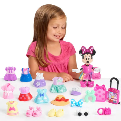 22-Piece Disney Junior Minnie Mouse Fashion Doll Set with 9 Outfits & Accessories for Toddlers
