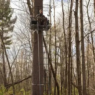 Rivers Edge Lockdown LD202E Treestand  21-Foot 2-Person Ladder Stand for Hunting and Observation