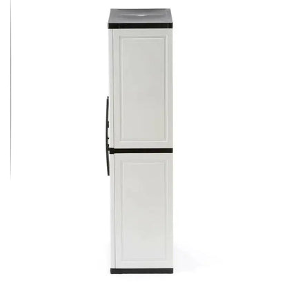 Freestanding Gray Garage Cabinet  35″W × 71″H × 18″D, Adjustable Shelving & Locking Doors (2025 Model)