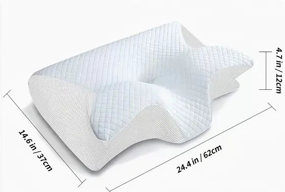 ApneaEase Ergonomic Memory Foam Pillow  Contoured Support for Snoring Reduction and Restorative Sleep