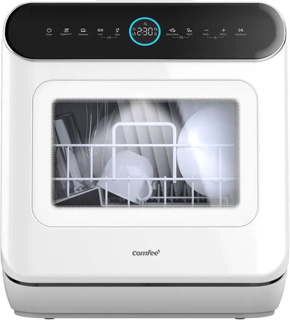 COMFEE’ Countertop Portable Dishwasher  Compact 5L-Tank Mini Washer for Apartments and RVs, No Installation Needed