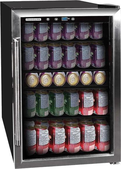 Danby 126-Can Glass Door Beverage Center Refrigerator  164L, Stainless Steel