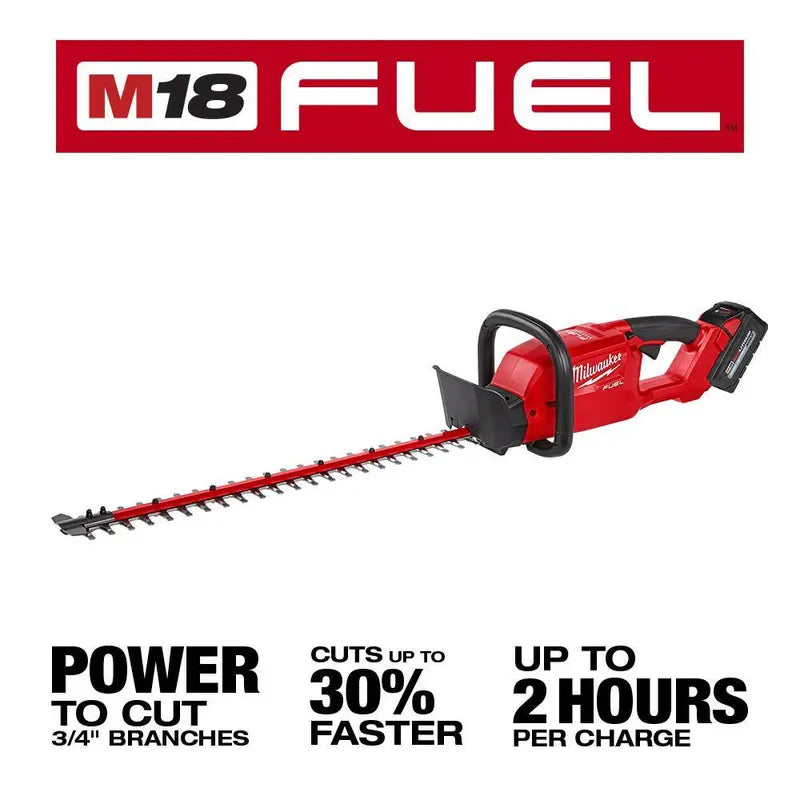 M18 FUEL 18V Lithium-Ion Brushless Cordless Hedge Trimmer  12 Ah & 8 Ah Batteries