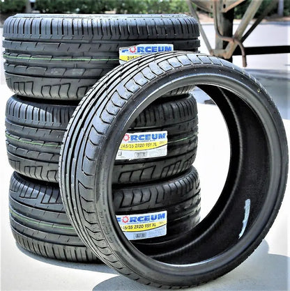 Set of 4 x 245/35R20 ZR 95Y XL All-Season Performance Tires  Full Set for 20172019 Mercedes-Benz E300 4Matic and 20102016 BMW 528i Base