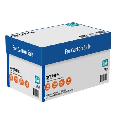 Pen+Gear 8.5″x11″ 92 Bright 20 lb Copy Paper, 5,000 Sheets, 10 Ream Case, SFI Certified
