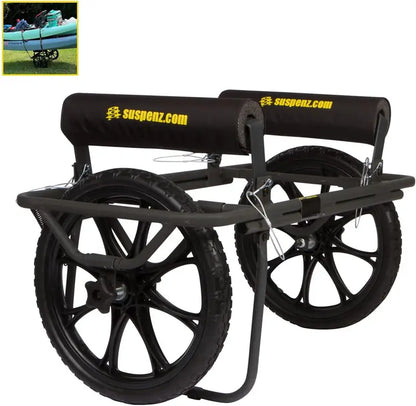 Suspenz All-Terrain 300 lb Kayak Cart, Airless Wheels, Steel Frame, Black