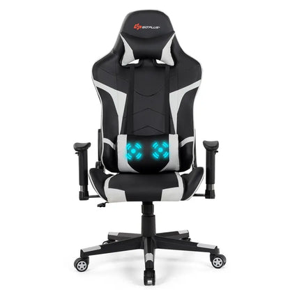 Ergonomic Gaming Chair  Massage-Enabled Racing Office Chair for PC and Console