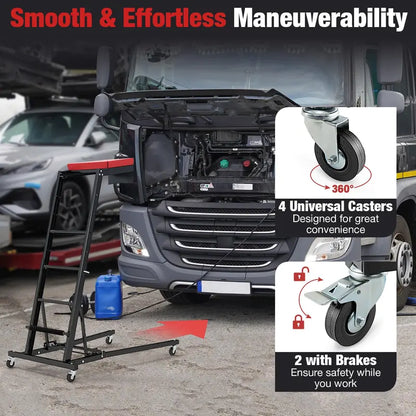 Topside Automotive Creeper  Extendable (45″66″) Foldable Mechanic’s Roller for Under-Vehicle Work