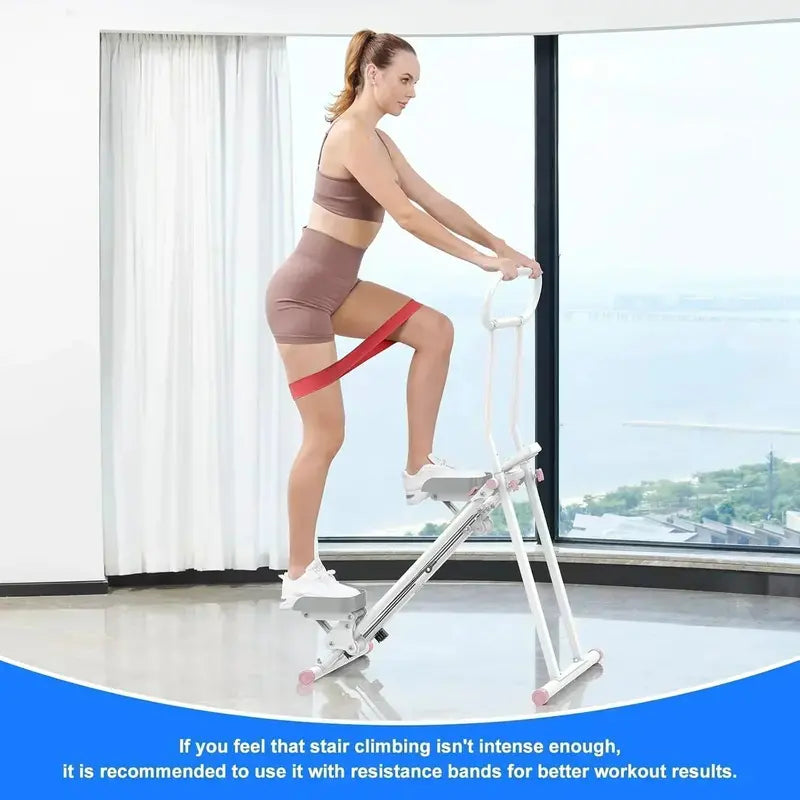 Compact Folding Stair Stepper for Cardio Training and Home Gym Use