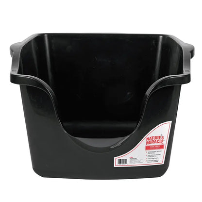 Nature’s Miracle High-Sided Cat Litter Box, Easy-Clean Spout, 18.25 x 23.40