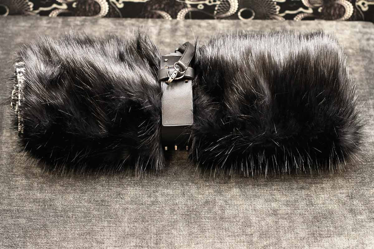 Couverture pour chat « Metis » Black Moon - Tissu Jean-Paul Gaultier