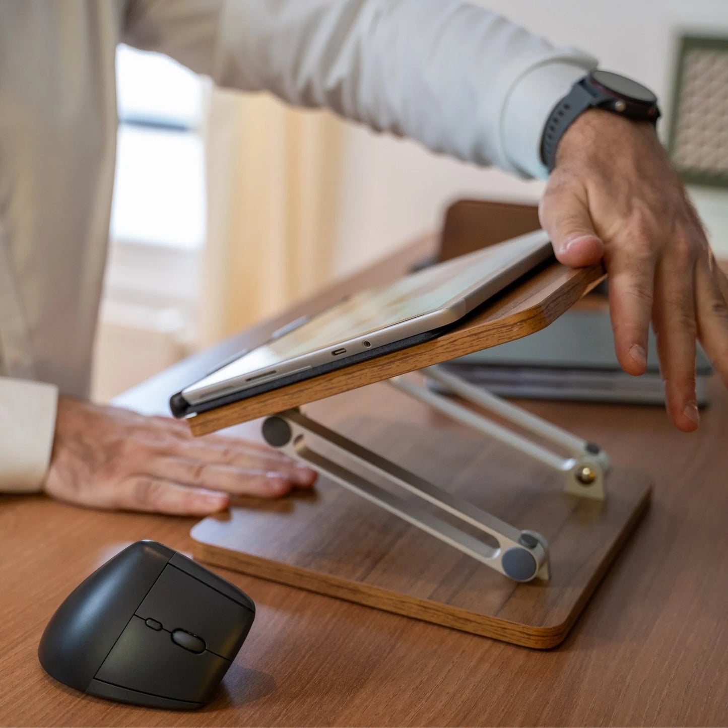 Réhausseur pour ordinateur portable en mélaminé
