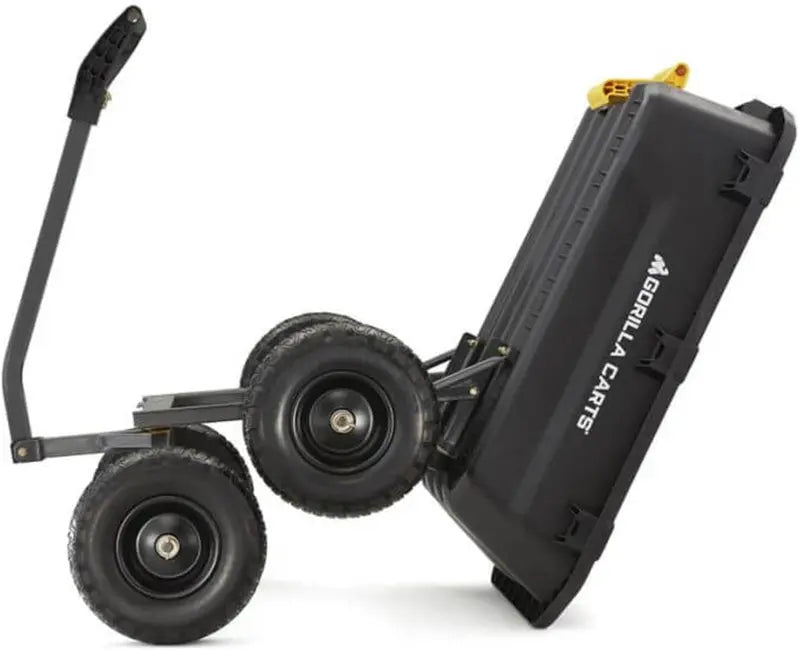 7-Cubic-Foot Heavy-Duty Poly Garden Dump Cart  No-Flat Tires, 1200-Lb Capacity (Amazon Exclusive)