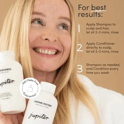 Jupiter Sulfate-Free Dandruff Shampoo & Conditioner  Relieves Dry, Itchy Scalp  9.5 fl oz Each