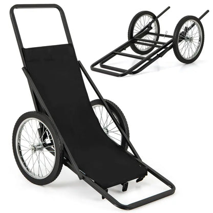 Heavy-Duty Folding Deer Hauler Cart — 550-LB Capacity, Polyester Liner & All-Terrain Rubber Wheels