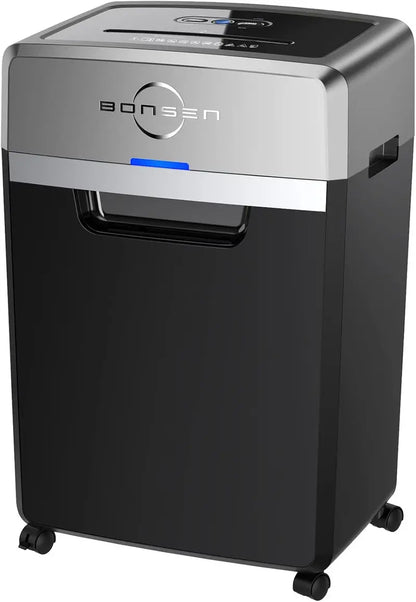 Commercial Cross-Cut Paper Shredder  24-Sheet Capacity, 40-Min Continuous Run, P-4 Security Level